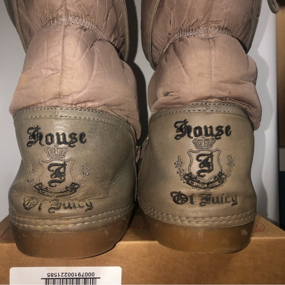 #1224 A2DD Juicy Couture Moon Snow Boots Used with box Sz10 khaki - Picture 6 of 12